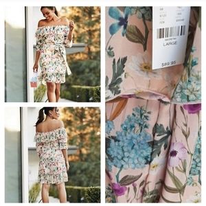 NWT 🥀SWEET PEA🥀 Off the Shoulder Ruffle Dress